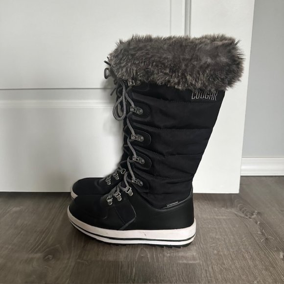Cougar Vesta Faux Fur Collar Knee High Snow Boot - Picture 2 of 7
